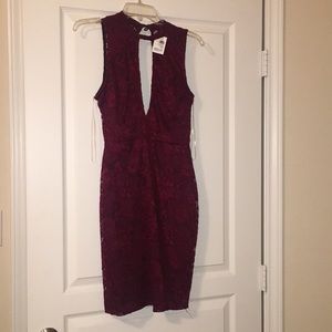 Maroon lace dress